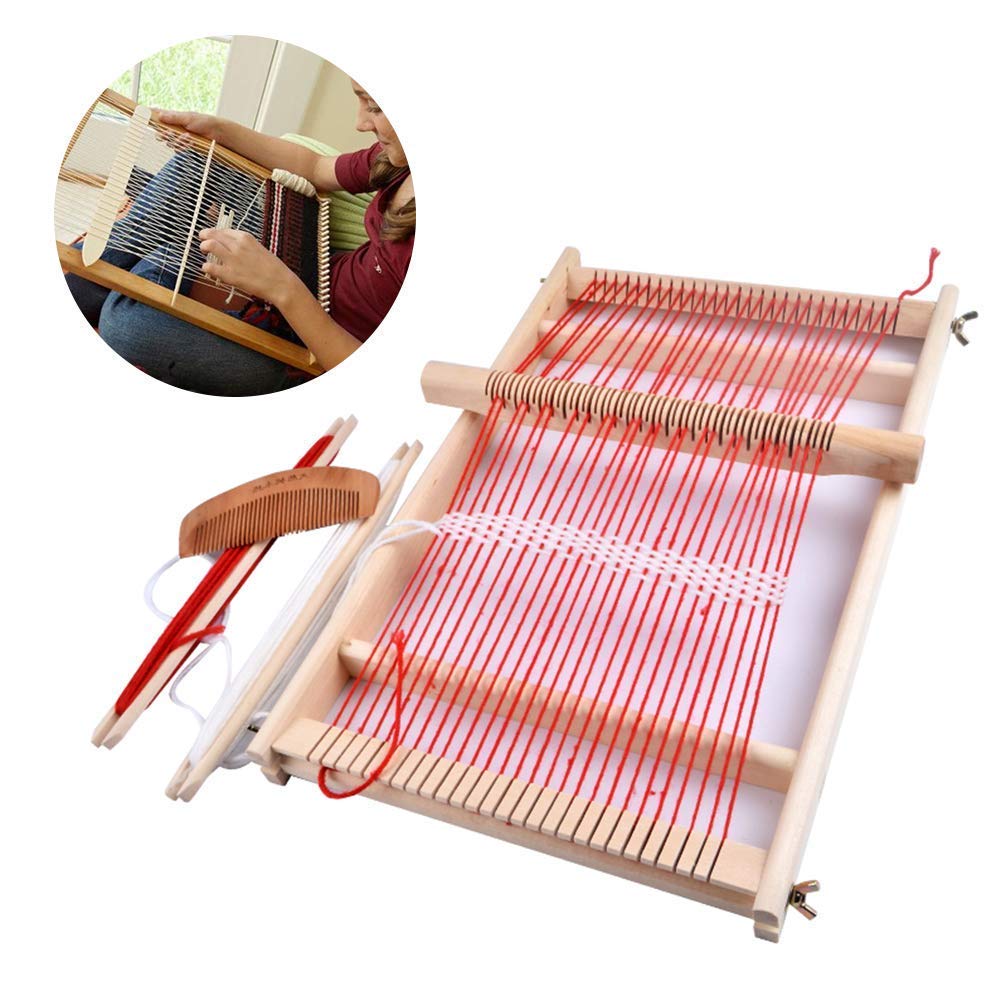 LW 手織り機 卓上手織機 編み機 はたおりき 卓上織り機 糸付き 扱いやすい 簡単